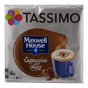 Tassimo Maxwell House Cappuccino Choco, Coffee, Coffee Capsule, Chocolate, 8 Portions