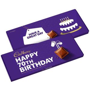 Happy 70th Birthday Cadbury Dairy Milk Bar (850g)