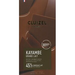 Cluizel, Kayambe, Grand Lait, 45% milk chocolate bar