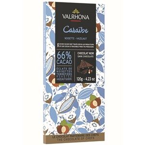 Valrhona Caraibe Hazelnut 66% Dark Chocolate Bar