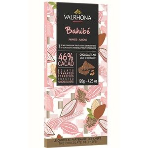 Valrhona Bahibe Roasted Almond 46% Milk Chocolate Bar