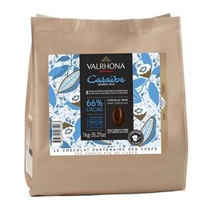 Valrhona Caraibe, 66% dark chocolate chips - Large 3kg bag