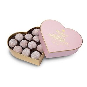 Charbonnel et Walker Pink Marc de Champagne truffle heart gift box 200g