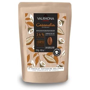 Valrhona Caramelia, 36% milk chocolate chips - Large 3kg bag