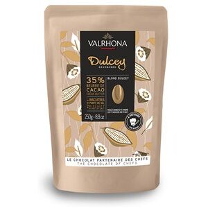 Valrhona Dulcey, 32% blond chocolate chips - 3kg bag