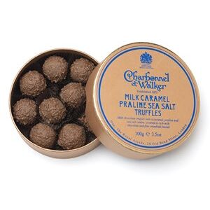 Charbonnel et Walker, Milk Caramel Praline, Sea Salt Chocolate Truffles - 100g box