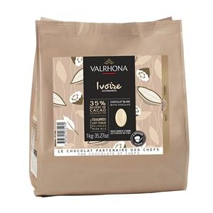 Valrhona Ivoire, white chocolate chips - Large 3kg bag