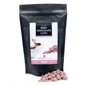 Make, Bake & Decorate Ruby chocolate chips - Medium 500g bag