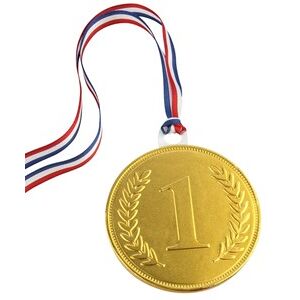 Novelty Cocoa Co. 75mm chocolate medal - Bulk case of 24 medals