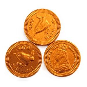 Novelty Cocoa Co. Copper farthing chocolate coins - Bag of 100