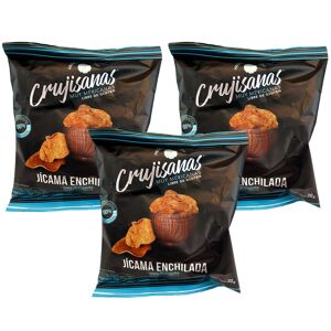 Crujisanas Jicama With Chilli Vegetable Chips 30g 3 Pack