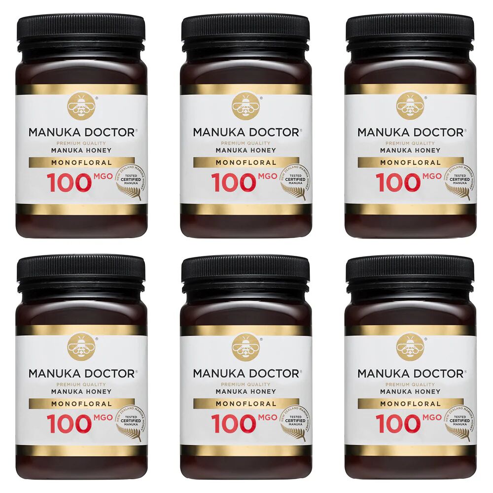 Manuka Doctor 100 MGO Manuka Honey 500g - 6 Pack