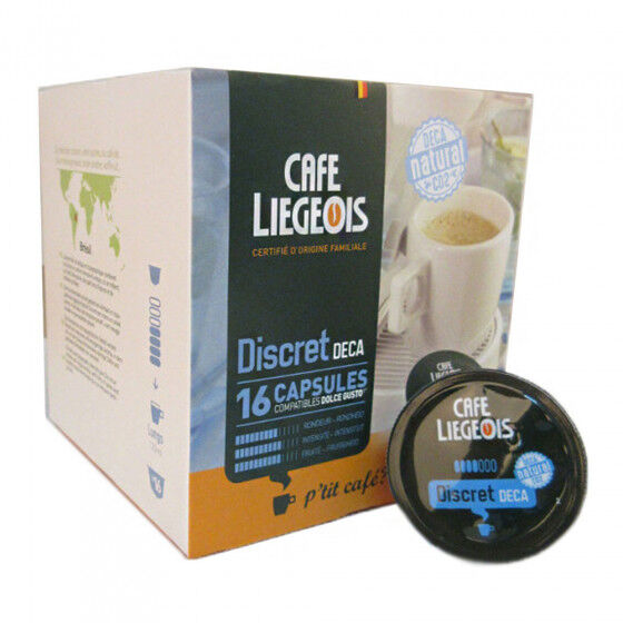 Café Liégeois Coffee capsules Café Liégeois "Discret Deca", 16 pcs.