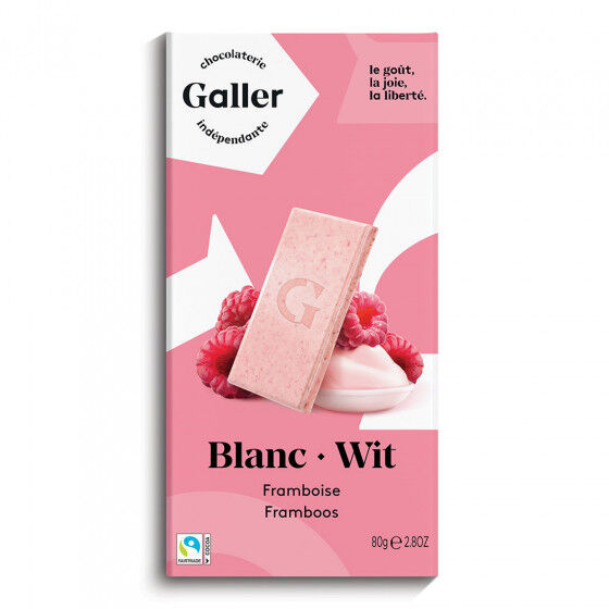Galler Chocolate tablet Galler "White Raspberry", 80 g