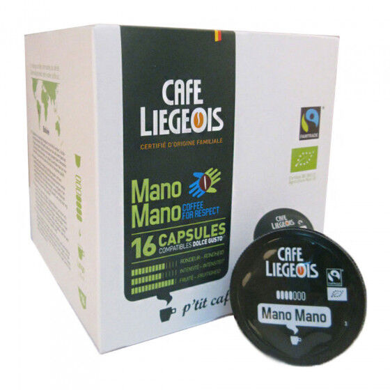 Café Liégeois Coffee capsules Café Liégeois "Mano Mano", 16 pcs.