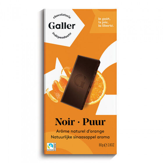 Galler Chocolate tablet Galler "Dark Orange", 80 g