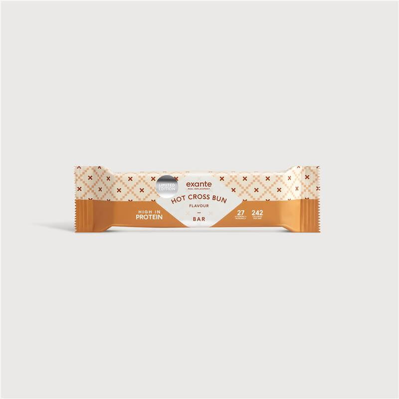 Meal Replacement Box of 7 Hot Cross Bun Bars