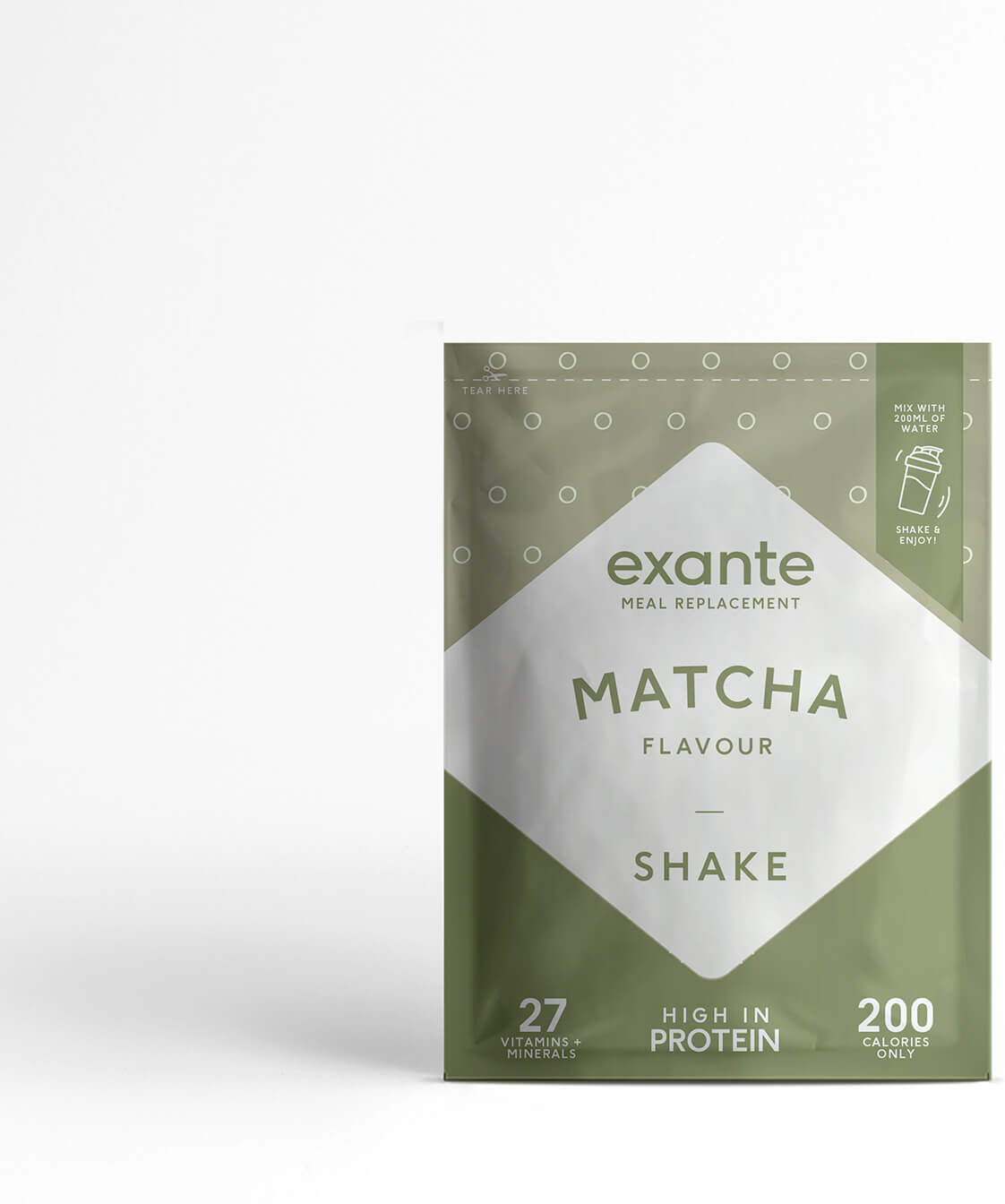 Exante Diet Meal Replacement Box of 7 Matcha Shake