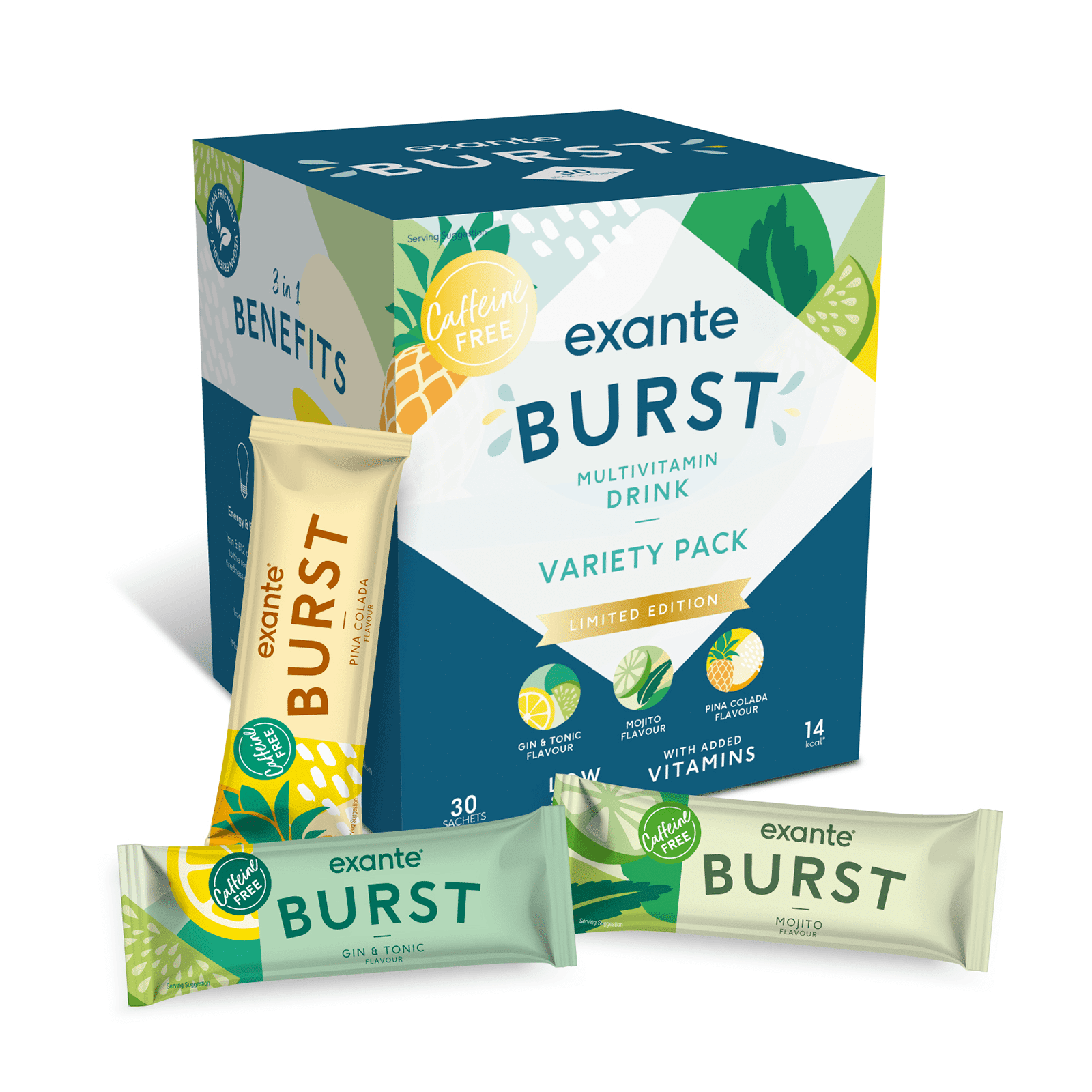 Exante Diet Limited Edition Mocktails BURST Variety Box of 30