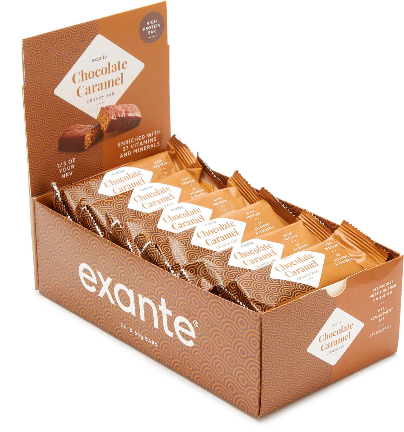 Exante Diet Caramel Crunch Bar, Box of 24