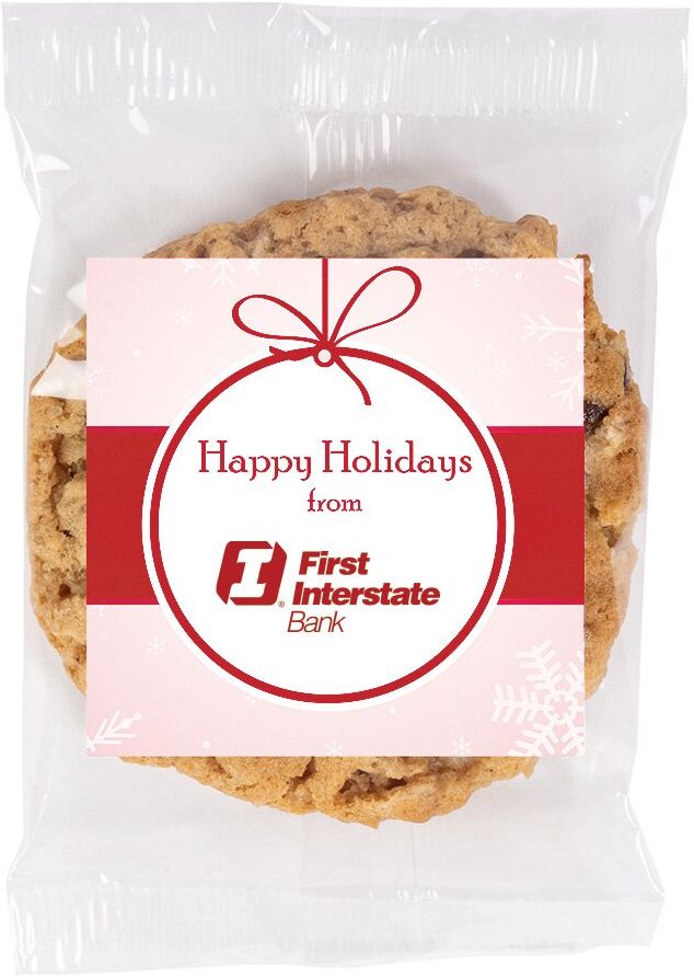 Positive Promotions 200 Oatmeal Raisin Cookie Individually Wrapped - Full-Color Personalization Available