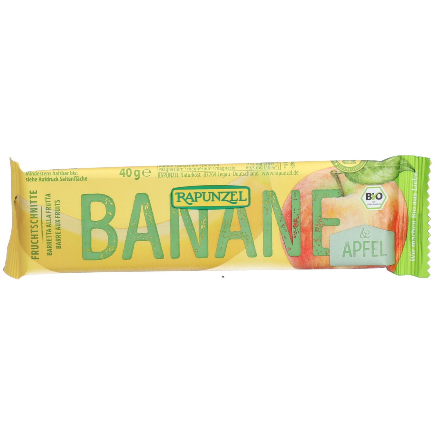 Rapunzel Bio Fruchtschnitte, Banane-Apfel