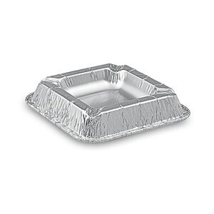 1-PACK 10x Alu Aschenbecher aus kräftigem Aluminium eckig 12,6 x 12,6 x 2,2 cm