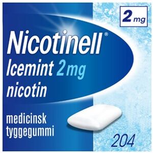 Nicotinell IceMint 2 mg 204 stk Medicinsk tyggegummi - Nikotintyggegummi