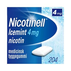 Nicotinell IceMint 4 mg 204 stk Medicinsk tyggegummi - Nikotintyggegummi