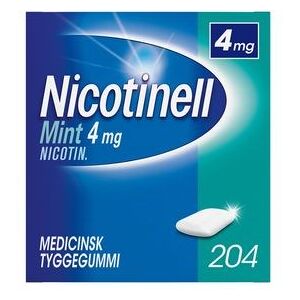 Nicotinell Mint 4 mg 204 stk Medicinsk tyggegummi - Nikotintyggegummi