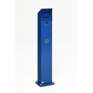 VAR Columna combinada con cenicero, capacidad 5 l, A x H x P 180 x 1150 x 150 mm, azul genciana