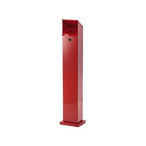 VAR Columna combinada con cenicero, capacidad 5 l, A x H x P 180 x 1150 x 150 mm, rojo vivo
