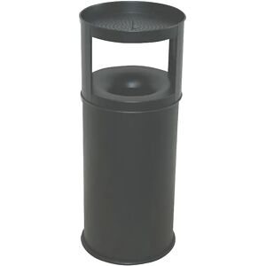 kaiserkraft Cenicero combinado de seguridad, con extinción de llamas, chapa de acero, capacidad 40 l, H x Ø 800 x 310 mm, negro