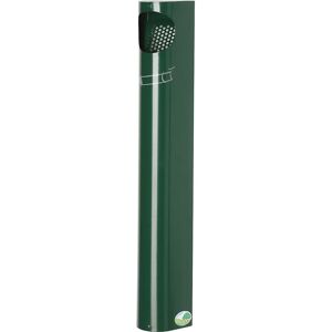 VAR Cenicero de pared, acero, 3,5 l, H x A x P 550 x 110 x 74 mm, verde musgo