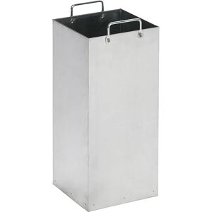 VAR Cubo interior galvanizado, para cenicero de 260 x 260 mm, rectangular