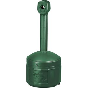 Justrite Cenicero de pie de seguridad, autoextinguible, capacidad 12 l, verde