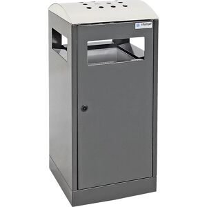 kaiserkraft Colector de residuos con cenicero, capacidad 40 l, gris antracita