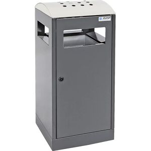 kaiserkraft Colector de residuos con cenicero, capacidad 90 l, gris antracita