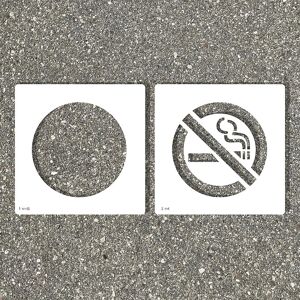 kaiserkraft Plantilla de suelo, prohibido fumar, plástico