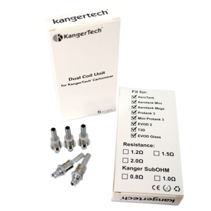 Kangertech Résistances (x5) Dual Coils - kangertech