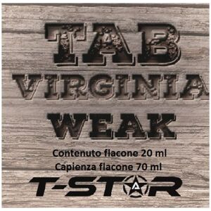 T-Star Tab Virginia Weak Aroma Scomposto  Liquido Da 20ml