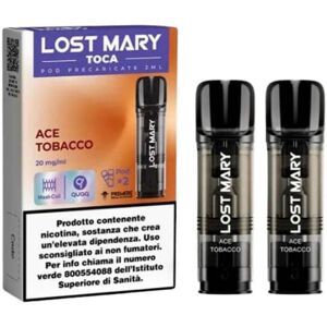 LOST MARY POD PRECARICATE TOCA AIR ACE TOBACCO 2 pezzi Nicotina 20 Tabacco robusto