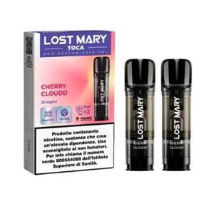 LOST MARY POD PRECARICATE TOCA AIR CHERRY CLOUD 2 pezzi Nicotina 20 Ciliegia