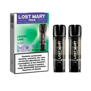 LOST MARY POD PRECARICATE TOCA AIR LEMON LIME 2 pezzi Nicotina 20 Limone Lime