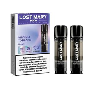 LOST MARY POD PRECARICATE TOCA AIR VIRGINIA TOBACCO 2 pezzi Nicotina 20 Tabacco Virginia