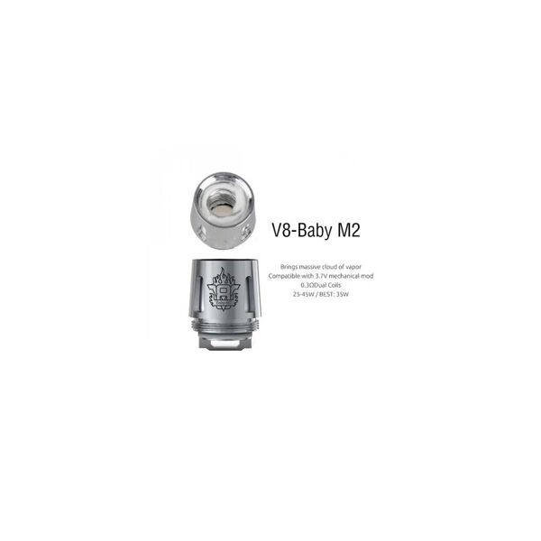 smok v8 baby m2 coil resistenze ricambio - 5 pezzi