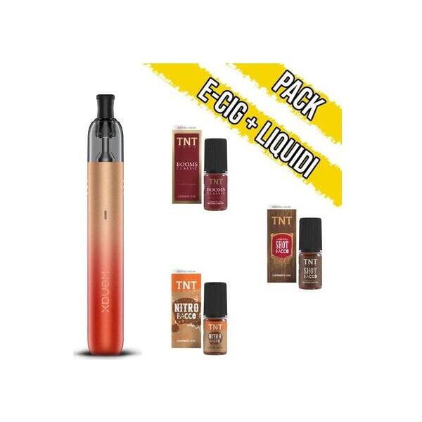 brand vari wenax m1 geekvape starter pack tabacco - e-cig + 3 liquidi pronti 10ml tnt vape