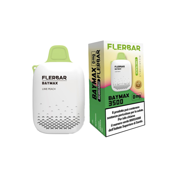 flerbar baymax lime peach pod mod usa e getta - 3500 puffs