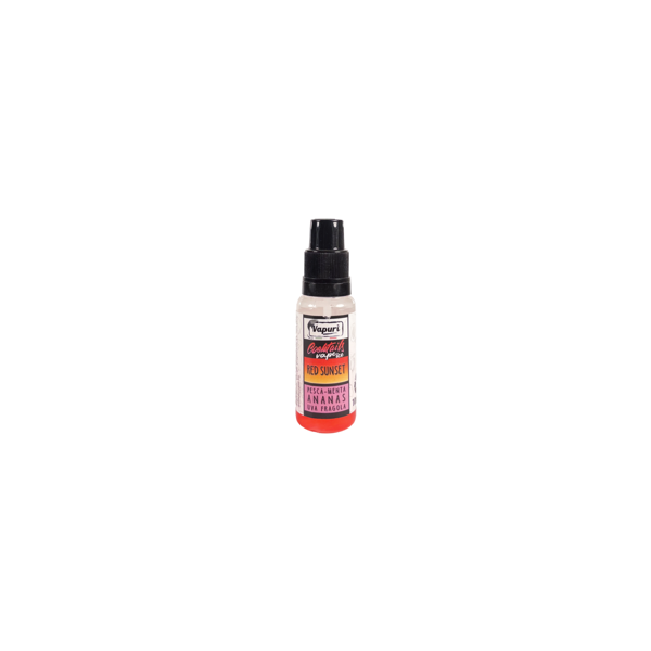 vapurì red sunset cocktails aroma mini shot 10ml pesca menta ananas uva