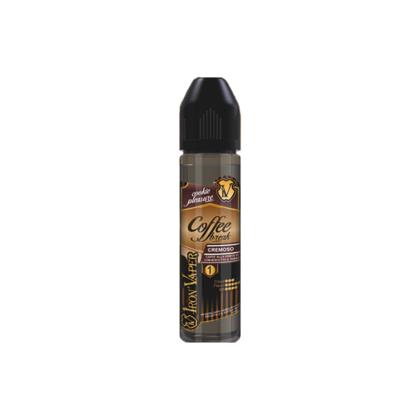 iron vaper fine stock - coffee break cookie liquido shot 20ml caffè vaniglia biscotto tabacco